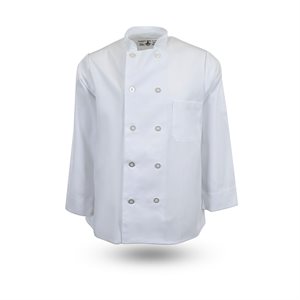 Domestic White Chef Coat with Pearl Buttons