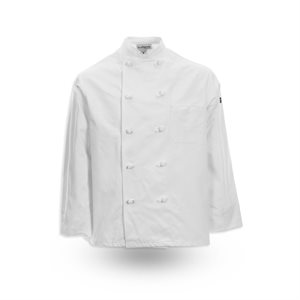 C428 Basic Knot Button Chef Coat