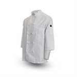 C837 Knot Button Chef Coat - 3/4 Sleeve