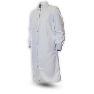 F385 MVS Polyester Gripper Snap 3 Pocket Butcher Frock