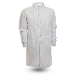 L21M Men's Gripper Snap Knit Cuff Lab Coat