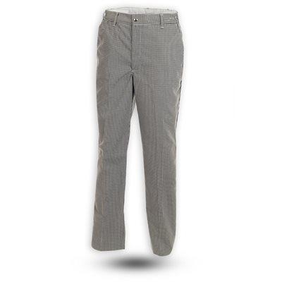 P302 MVS Polyester Men's Check Print Flex Waist Chef Pant