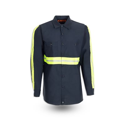 S10EN Men's Long Sleeve Enhanced Visibility Work Shirt