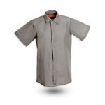 S16 Men's Short Sleeve Gripper Snap Work Shirt - No Pockets