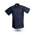 S16 Men's Short Sleeve Gripper Snap Work Shirt - No Pockets