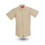 S16 Men's Short Sleeve Gripper Snap Work Shirt - No Pockets