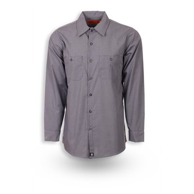 S24 Men's Long Sleeve Microcheck Work Shirt