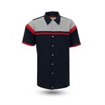 S28 Short Sleeve Technician Multi-Stripe Work Shirt