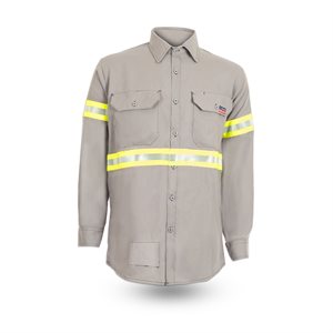 SH56EN Tecasafe® One Long Sleeve High Visibility Button Front Shirt