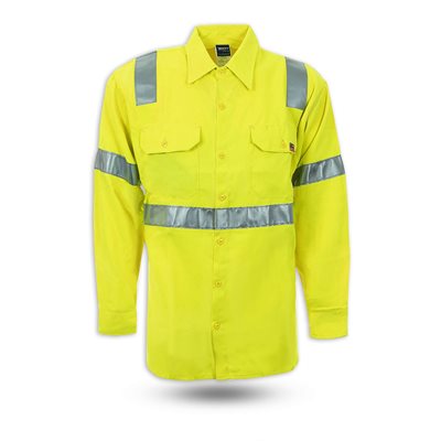 SH56EN Tecasafe® One Long Sleeve High Visibility Button Front Shirt